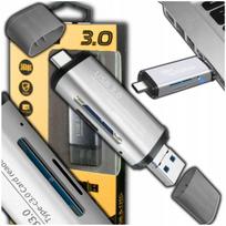 Kortelių skaitytuvas 5in1 microSD / SDHC / SDXC / USB 3.0 / USB-C iki 512GB