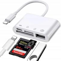Adapteris Lightning SD MicroSD USB 3.0 kortelių skaitytuvas