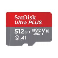 Atminties kortelė microSDXC SanDisk Ultra Plus 512GB su adapteriu