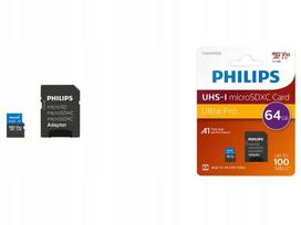 Atminties kortelė PHILIPS Class SDXC 64GB su adapteriu