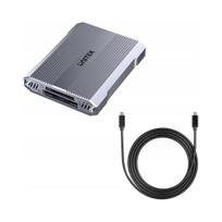 Kortelių skaitytuvas SD/microSD/CF Express su USB-C, 10Gbps, USB-A hub x1, Unitek
