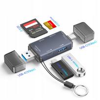 Kortelių skaitytuvas SD MicroSD OTG USB-C USB 3.0 Micro USB 6in1