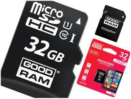 Micro SD atminties kortelė GOODRAM 32GB, UHS-1, su adapteriu