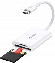 Kortelių skaitytuvas USB-C Ugreen CM265 (baltas)