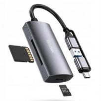 Atminties kortelių skaitytuvas SD MicroSD USB 3.0 USB-C Sounix, aliuminis