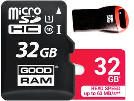 Atminties kortelė GOODRAM microSD 32GB CL10 UHS su micro skaitytuvu
