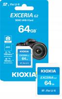 Atminties kortelė KIOXIA 64GB SD Exceria gen2 UHS I U3