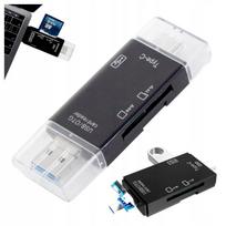 Kortelių skaitytuvas 6in1 TYPE C MICRO USB Type A 3.0 OTG SD TF Mini SD