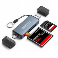 Atminties kortelių skaitytuvas CF Micro SD USB 3.0 USB-C OTG, iki 2 TB, 5Gb/s