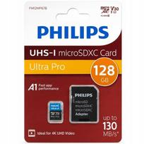 Atminties kortelė SD Philips 128GB UHS-I microSDXC A1 V30 iki 130MB/s su adapteriu