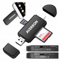 SD/micro SD USB USB-C 5in1 atminties kortelių skaitytuvas
