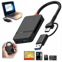 Adapteris SD/microSD kortelių skaitytuvas CR MS USB-A 3.0, USB-C telefonui, nešiojamam kompiuteriui