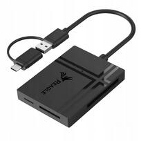 Kortelių skaitytuvas USB 3.2, 5in1, SD, TF, MS, CF, XD, MicroSD, OTG, C
