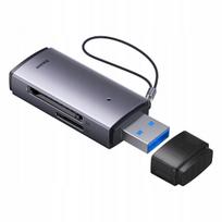 Kortelių skaitytuvas Baseus Lite Series, SD/TF, USB, pilkas (WKQX060013)