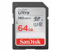 Atminties kortelė SD Sandisk 64GB SDXC Ultra 140MB/s C10 UHS-I