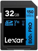 SD atminties kortelė Lexar SDHC 800x Pro UHS-I, Class 10 (V10) U1, 150MB/s, 32GB