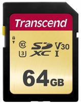 Atminties kortelė Transcend SDXC 500S 64GB Class 10 UHS-I U3 V30 95mb/s