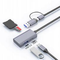 Kortelių skaitytuvas USB C, USB 3.0, SD, TF