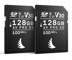 SDXC atminties kortelių rinkinys 128GB Angelbird AV PRO SD V30, 2 vnt.