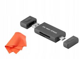 JJC USB / USB-C SD ir microSD atminties kortelių skaitytuvas