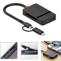 USB kortelių skaitytuvas USB 3.0 USB-C Micro SD TF 5Gb/s iki 2 TB