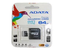 Atminties kortelė microSD 64GB ADATA Class10 SDXC su adapteriu