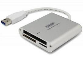 CF CompactFlash USB3.0 dviejų kortelių skaitytuvas