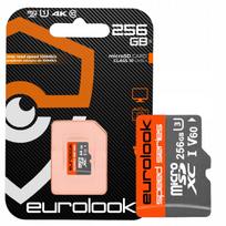 microSD atminties kortelė EUROLOOK Class 10 256GB V30 WiFi kameroms