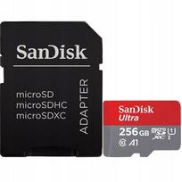 Micro SDXC atminties kortelė SANDISK 256GB UHS-I Ultra 100MB/s A1