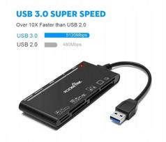 Kortelių skaitytuvas ROCKETEK USB 3.0 7in1 SD, SDXC, SDHC, Micro SD, CF, MS, MMC