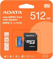 Atminties kortelė ADATA Premier AUSDX512GUICL10A1-RA1 512GB microSD SDXC