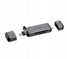 Kortelių skaitytuvas Reinston ECK01 3in1 USB 2.0 / USB-C micro SD / SD