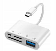 USB-C SD kortelių skaitytuvo adapteris, 4-in-1 USB OTG adapteris