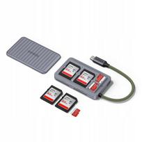 Atminties kortelių skaitytuvas SD ir microSD telefonui su USB-C, pilkas