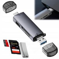 Adapteris 6 in 1 SD kortelių skaitytuvas Micro USB USB-C 3.0