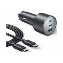 Automobilinis įkroviklis Anker, 167,5 W, 3 USB-C/USB-A lizdai, 1 m laidu