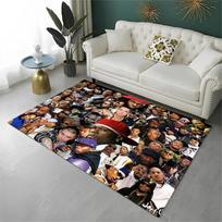 Raperis Eminem Tupac 2pac Hip Hop Rap Dievas Kilimas Kilimėlis Žaidimų Kambariui Miegamajam Svetainei Sofai Namų Dekoras, Vaikų Plotas Kilimas Neslystantis 40x60cm gray