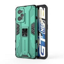 For Realme GT Neo 2 Case Car Magnetic Stand Phone Case For OPPO Realme GT C20 V13 Bumper Shockproof Armor Protection Back Cover For Realme GT blue