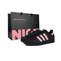 Adidas Originals Superstar 2 Flower Stream Joy, Minimalist Style Impact Resistance Abrasion Resistant Low top JI0079(Team1090-) 38⅔ gray