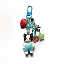 Beautiful Handmade Beads Calico Critters Cat Babies Keychain black