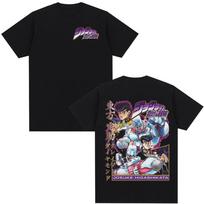 2026 Anime JoJo Bizarre Adventure Josuke Higashikata Parent-child T-shirt Men's Women Cotton Casual Oversized T Shirt Streetwear S įvairiaspalvis