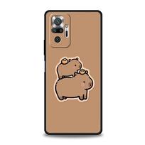 Phone Case For Xiaomi Redmi Note 14 13 12 5G 11 10 Pro Plus 4G 9S 9 14C 13C 12C 10C 9C 9A Cover Cartoon Capybara Couple Paired Redmi Note 14 5G beige