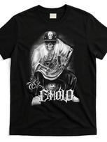 Chicano Mexican Skull Gangster Graphic Unisex T-Shirt XXXL gray
