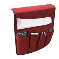Sleek 5 Pocket Sofa Chair Arm Rest Organiser For Keeping Essentials Within Reach raudona