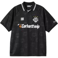 Carhartt WIP Išsiuvinėtas logotipas trumpomis rankovėmis futbolo marškinėliai vyrams viršutiniai drabužiai Juoda I034625-2UF-XX L