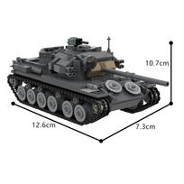 MOC Centurion mk. 5/1 Tank Building Blocks Model Army Military Tank Weapons Bricks Assembly Toys Kids Birthday Gifts gray