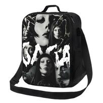 Lady Gaga Mayhem Album Insulated Lunch Bag for School Bento Storage Food Boxes Portable Container Cooler Thermal Lunch Box Tote One Size black