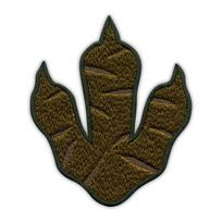 Patchion Dinosaur Footprint - T-REX - Self-Adhesive Backing - Embroidered Patch/Badge/Emblem