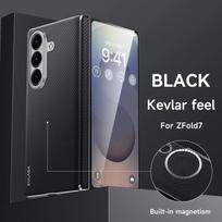 For Samsung Galaxy Z Fold 8 Ultra 7 6 5 Aramid Fiber Pattern Leather Magsafe Case Flip Hinge Axis Protective Back Cover Galaxy Z Fold8 Ultra juoda