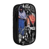 American Singer Pencil Case New B-Billie E-Eilish Pen Box Pencil Bags for Student Large Storage School Supplies Pencil Pouch 21x10.5x5cm gray